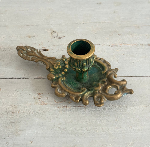 Late 19th Century French Brass Candleholder