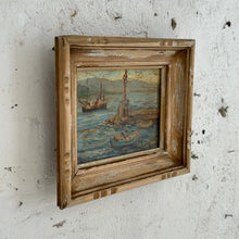 Load image into Gallery viewer, Mid-20th Century Mediterranean Harbour Oil Painting