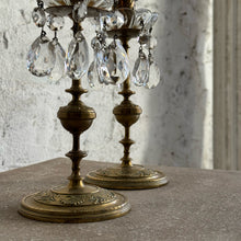 Load image into Gallery viewer, Pair Of Late 19th Century French Brass Candlesticks