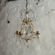 Load image into Gallery viewer, Late 19th Century French 4-Arm Candle Chandelier