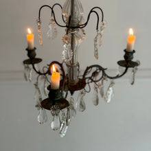 Load image into Gallery viewer, Late 19th Century French 3-Arm Candle Chandelier