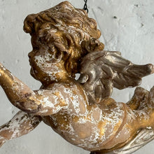 Load image into Gallery viewer, Early 19th Century Italian Carved Flying Cherub