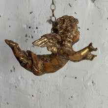 Load image into Gallery viewer, Late 19th Century French Wooden Flying Putto