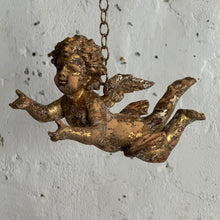 Load image into Gallery viewer, Late 19th Century French Wooden Flying Putto