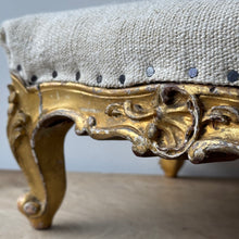 Load image into Gallery viewer, Early 19th Century French Giltwood Stool