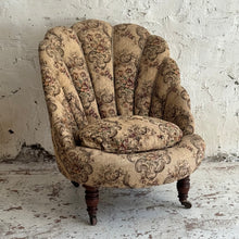 Load image into Gallery viewer, Antique French-Style Scallop-Back Salon Chair, Circa 1900