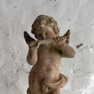 Late 19th Century French Putti Statue On Plinth
