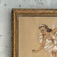 Load image into Gallery viewer, Late 19th Century French Ballerina Pencil Drawing