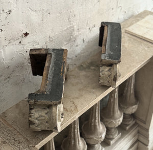 Pair Of 19th Century French Wooden Capital Fragments