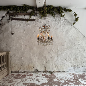 Late 19th Century French 6-Arm Candle Chandelier