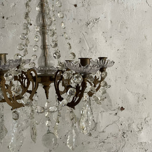 19th Century French 6-Arm Candle Chandelier