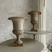 Load image into Gallery viewer, Pair Of Early 19th Century French Cast Iron Urns