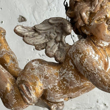 Load image into Gallery viewer, Early 19th Century Italian Carved Flying Cherub