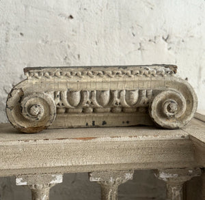 Pair Of 19th Century French Wooden Capital Fragments