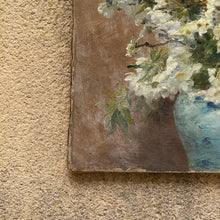 Load image into Gallery viewer, 19th Century Attributed to Edmond van Coppenolle (1846–1914) – Blossom in a Blue Faience Vase, Oil on Canvas