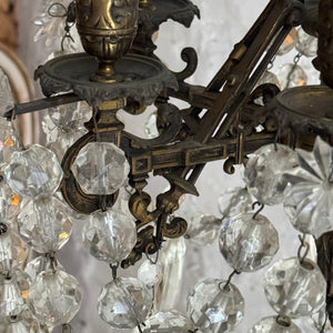 19th Century French 6-arm candle chandelier