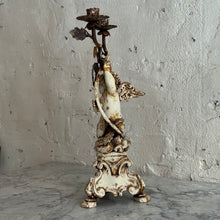Load image into Gallery viewer, Pair Of Early 19th Century Italian Wooden Putti Candelabra