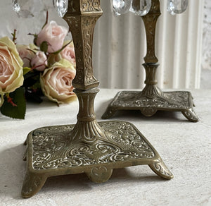 Pair Of Late 19th Century French Brass Candlesticks