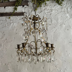 Late 19th Century French 6-Arm Candle Chandelier