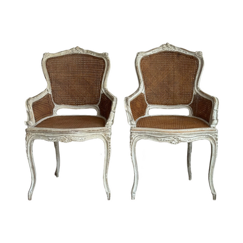 Pair Of 19th Century French Rattan Armchairs