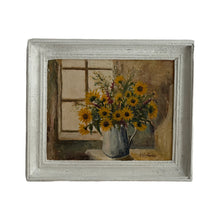 Load image into Gallery viewer, ‘Sunflowers by the Window’ — Signed French Oil on Board