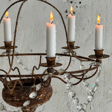 Load image into Gallery viewer, Rustic French 6-Arm Candle Chandelier