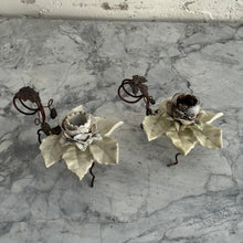 Load image into Gallery viewer, Pair Of Mid Century Italian Tole Floral Candle Holders