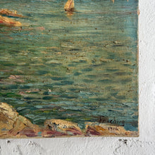 Load image into Gallery viewer, Frachier - Marseille Coast, 1906 | Antique French Oil Painting