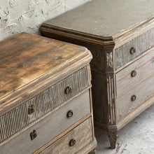 Load image into Gallery viewer, Rare Pair Of Swedish Gustavian Chests