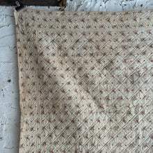 Load image into Gallery viewer, Late 19th Century French Hand Quilted Floral Boutis Quilt
