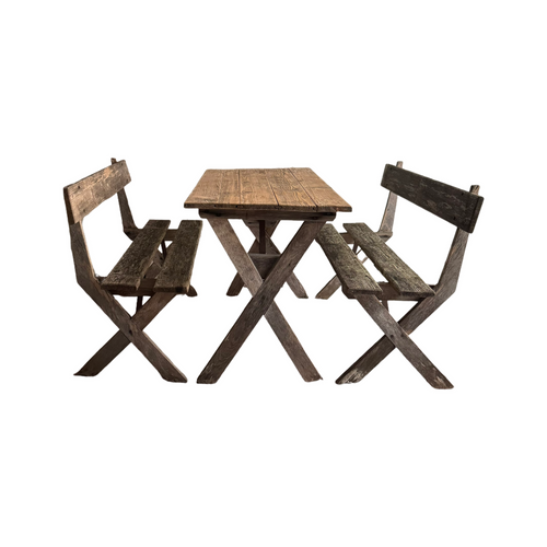 Late 19th Century French Table & Benches