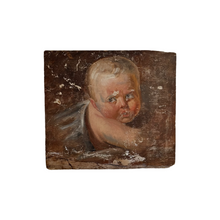 Load image into Gallery viewer, 18th Century French Putto Study – Oil on Wooden Panel
