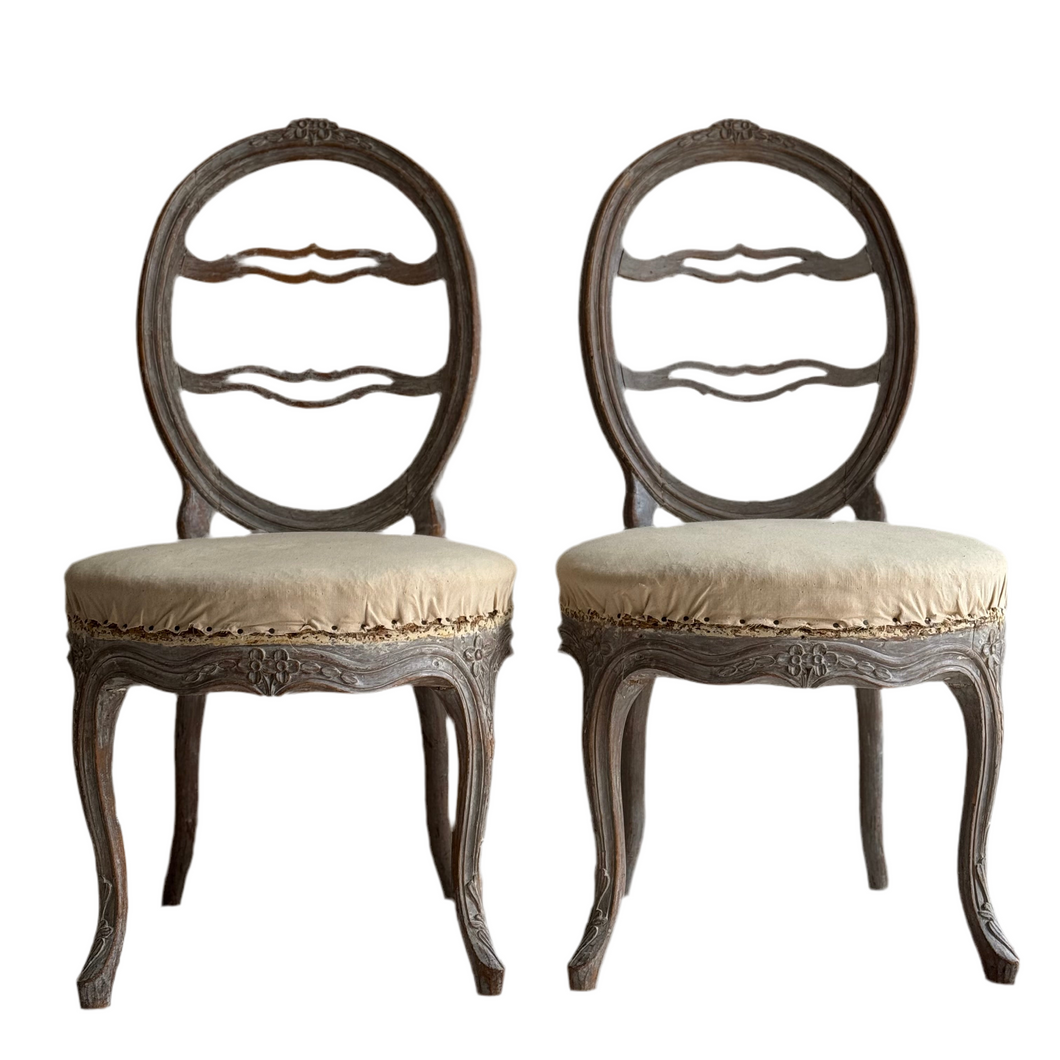 Pair Of 19th Century Gustavian Chairs