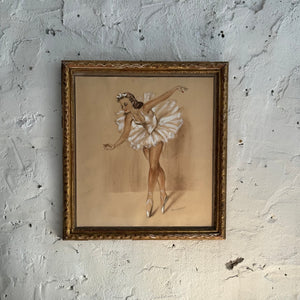 Late 19th Century French Ballerina Pencil Drawing
