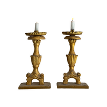 Load image into Gallery viewer, Pair Of Late 19th Century French Gilt Candlesticks