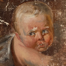 Load image into Gallery viewer, 18th Century French Putto Study – Oil on Wooden Panel