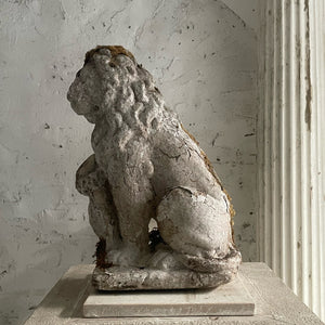 Late 19th Century French Cast Stone Lion