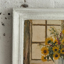 Load image into Gallery viewer, ‘Sunflowers by the Window’ — Signed French Oil on Board