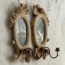 Load image into Gallery viewer, Pair Of Early 19th Century French Mirrored candle sconces