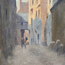 Load image into Gallery viewer, Late 19th Century French Oil Painting of Rue Saint-Pavin de la Cité, Vieux Mans, Le Mans