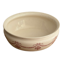 Load image into Gallery viewer, 19th Century Villeroy &amp; Boch Mettlach Ironstone Baking Dish With Louis XVI-Inspired Pink Floral Garland Decoration