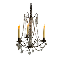 Load image into Gallery viewer, Late 19th Century French 3-Arm Candle Chandelier
