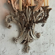 Load image into Gallery viewer, Late 19th Century Italian Wooden Candle Appliqué