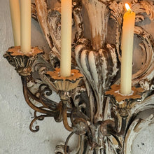 Load image into Gallery viewer, Late 19th Century Italian Wooden Candle Appliqué