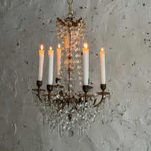 Load image into Gallery viewer, Late 19th Century French 6-Arm Candle Chandelier