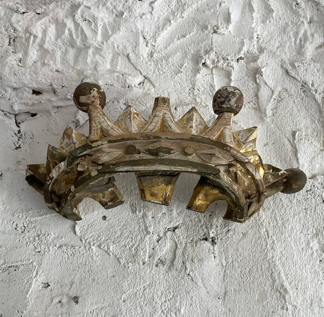 Late 18th Century French Carved Wood Crown