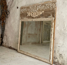 Load image into Gallery viewer, Early 19th Century French Carved Wood Trumeau Mirror
