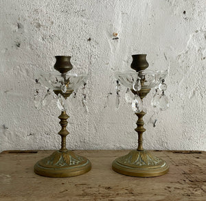 Pair of Late 19th Century French Brass Candlesticks