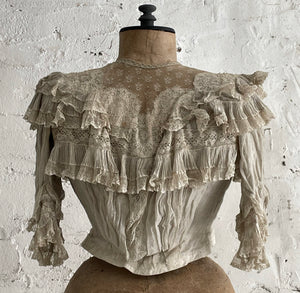 19th Century French Lace Caraco/Bodice