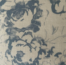 Load image into Gallery viewer, French Linen Cushion With Cabbages &amp; Roses